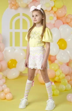 A DEE CHIC CHEVRON LIA SHORT SET S241502