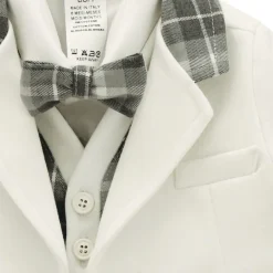 BUFI 6 PIECE SUIT WITH GREY TRIM B10385A