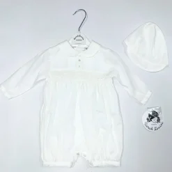 SARAH LOUISE HAND SMOCKED ROMPER & HAT 2200L I